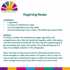 Royal Icing Recipe from Kids activities on the cote d'azur from www.enfantsdazur.com